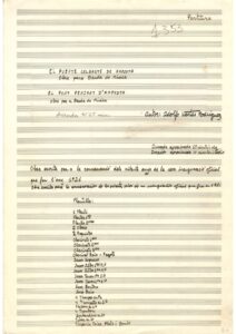 PARTITION DE L'ŒUVRE « PONT PENJANT D'AMPOSTA ». VERSION POUR LES MUSICIENS