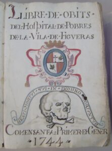 Livre de nécrologies de l'Hôpital de Pobres de Figueres