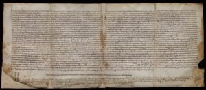Acte notarié d'exécution de la tutelle de la sentence arbitrale entre La Pobla de Massaluca et Vilalba dels Arcs