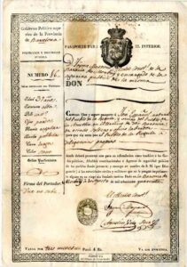 Passeport pour l'intérieur (salconduit) en faveur d'un habitant d'Ametlla del Vallès pour aller et revenir à la ville de La Règola (Lleida) à la fin de la première guerre carliste.