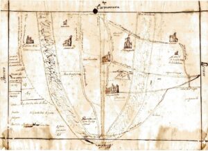 Plan du domaine de Francesc Parellada et de ses environs, dans la zone de Terrassa