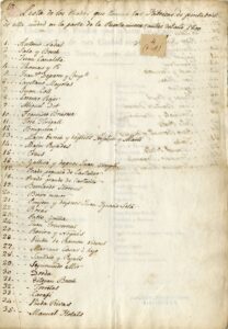 Liste des prés que possédaient les usines peintes de cette ville dans la partie Puerta Nueva avant l'année 1800