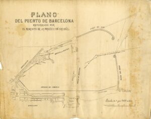 Plan du Port de Barcelone proposé par Foment de la Producción Nacional