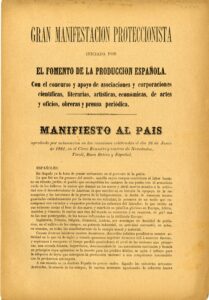 Grande manifestation protectionniste initiée par la promotion de la production espagnole