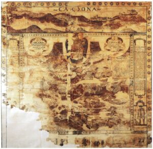 Plan du château et des salines de Cardona avec la description du travail de démarrage du sel et les vertus de son minéral comme l'un des meilleurs sels de la Principauté (sala un tiers de plus que toutes les autres salas de Cathaluña).