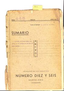 Résumé de 1942 sur la réfugiée juive allemande Jenny Kehr, suite à son suicide dans la prison pour femmes de Barcelone.