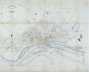 Plan géométrique de la ville de Lleida.