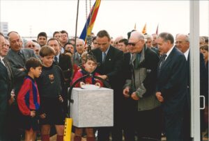 Première pierre de la Ciutat Esportiva Joan Gamper