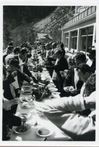Calçotada à Andorre-la-Vieille à l'occasion du jumelage avec Valls, 1969. Auteur: Alfons Galimany