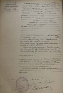 Inscription au registre des décès du registre civil de Barcelone de la réfugiée juive allemande Jenny Kehr
