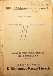 Dossier de divorce de Lluís Companys Jover et Mercè Micó Busquets numéro 270/1936