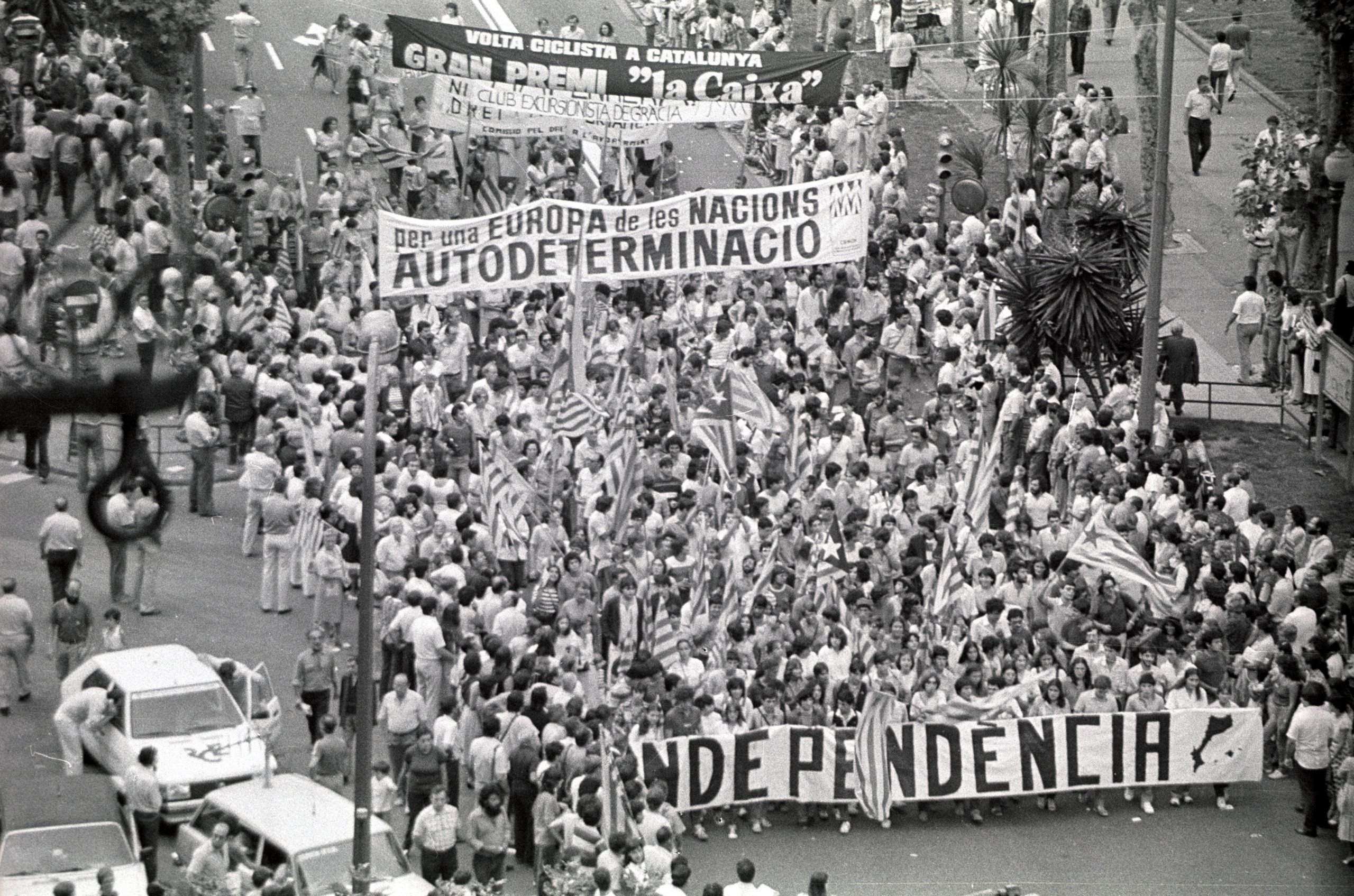Manifestation pour l&rsquo;autodétermination de la Catalogne à Gérone